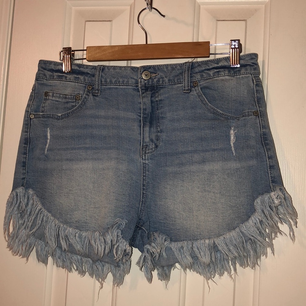 Fringe High-Waisted Shorts